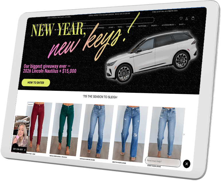 New Year, New Keys Promotion on a tablet