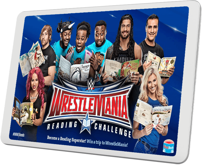 Wrestlemania Promotion on a tablet